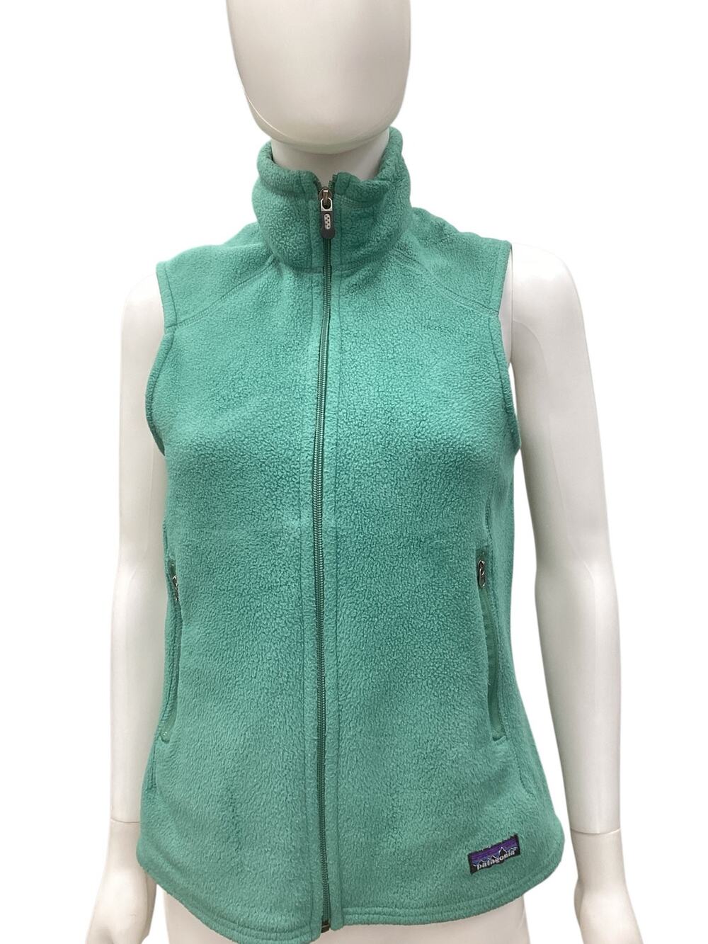 Patagonia Vest Women’s Size M Fleece Zipper Closure Zip Up Pockets Green